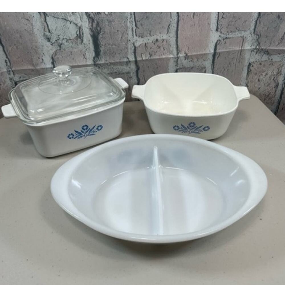 Corning ware Vintage 1 3/4 Qt Baking Dish W/ Lid, 1.5 Quart Rectangular Casserol - Picture 3 of 14